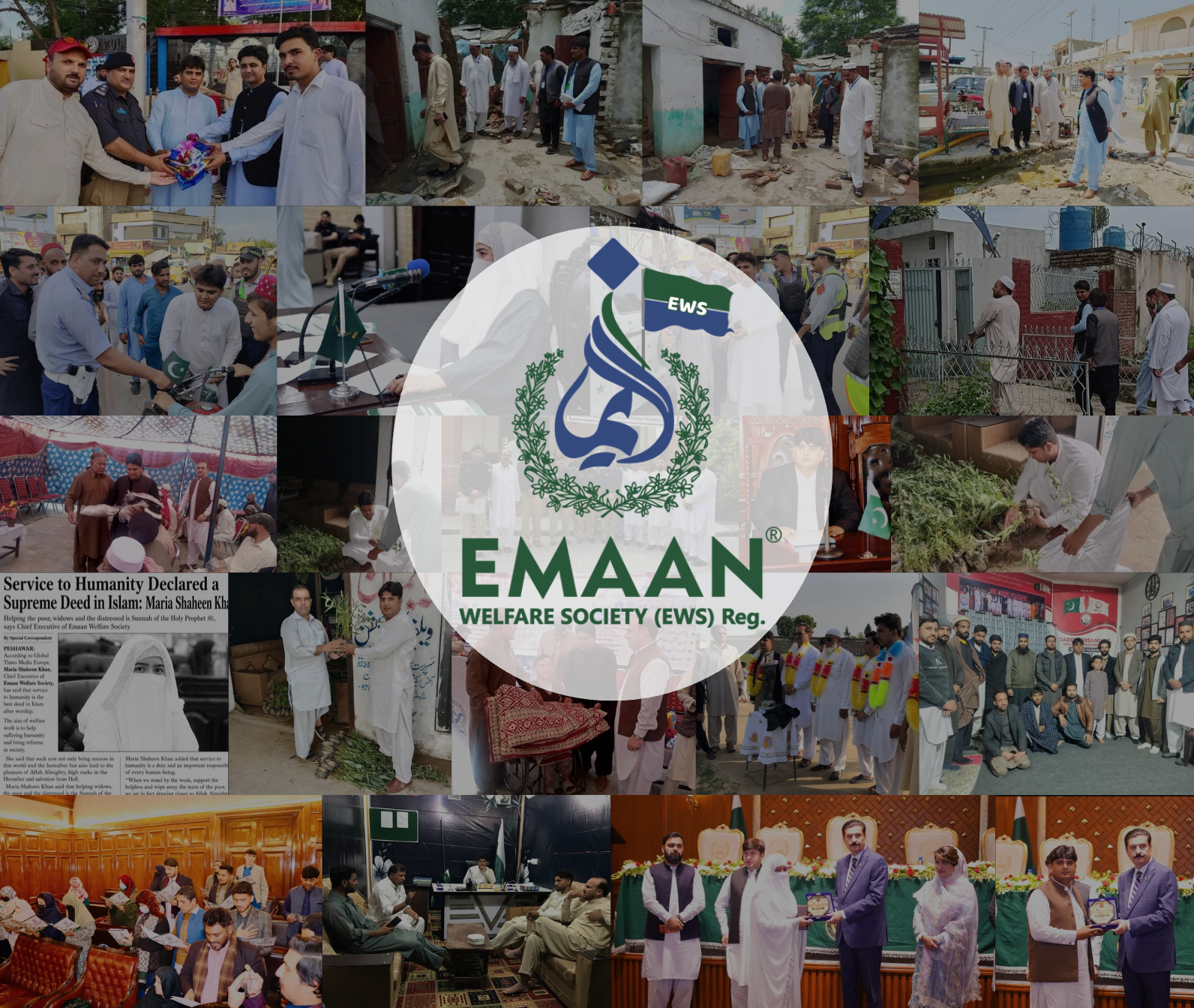 Hands joined in support — community welfare in Swabi